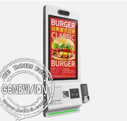 Máquina de kiosco de pago de restaurante de autoservicio de 21.5 pulgadas con pantalla táctil y cámara
