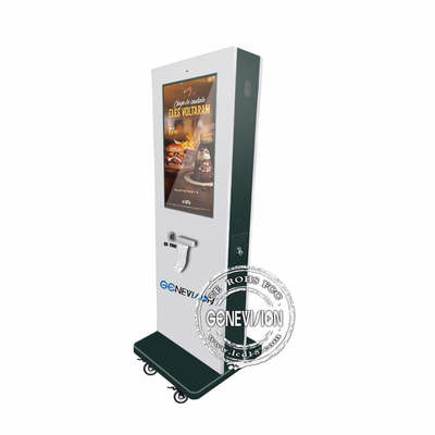 Máquina de pago digital de 32 pulgadas con escáner de código QR e impresora térmica