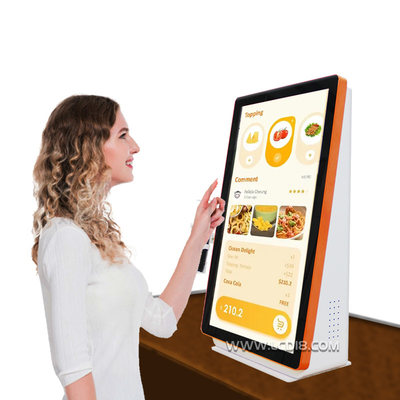 21.5 pulgadas pantalla táctil de escritorio máquina de pago de autoservicio color naranja