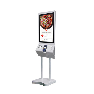 Quiosco de autoservicio de QSR McDonald con pantalla táctil de 27 pulgadas con escáner de impresora de 80 mm