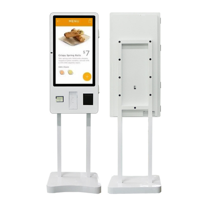 32 pulgadas de escritorio / columna Android o Windows Quiosco de autoservicio con escáner de impresora