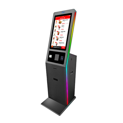 Pantalla táctil capacitiva del quiosco del servicio del uno mismo de 27 pulgadas con el lector Scanner de NFC de la impresora