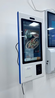 Kiosco de pago de autoservicio de 27 pulgadas de Wi-Fi montado en la pared en PC o Android Color personalizado