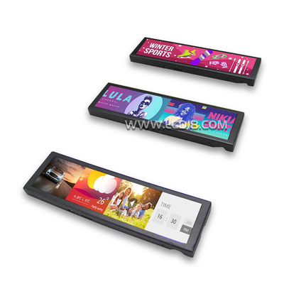 Pantalla de publicidad con barra de estiramiento Pantalla de control remoto Android WIFI En pantalla de estante