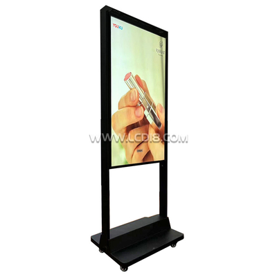43 pulgadas de alto brillo pantalla de doble cara pantalla de publicidad para ventana de la tienda