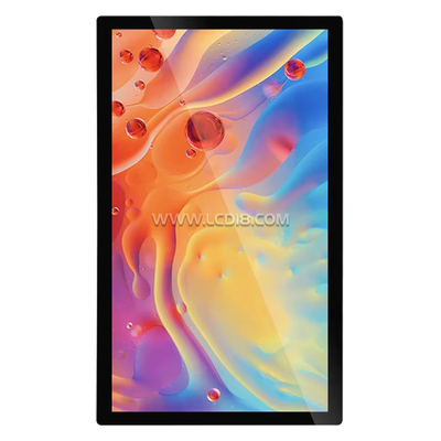 Super delgada pantalla de señalización digital LCD de 32 pulgadas montada en pared para puertas de entrada