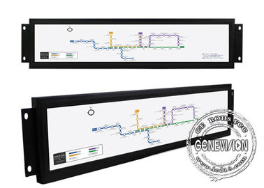 exhibición estirada autobús de la barra del alto brillo de Android del tren del capítulo abierto de la exhibición de Wifi LCD de 28 pulgadas