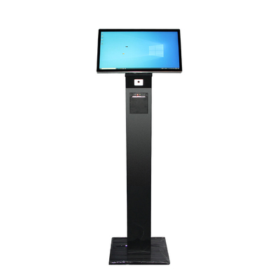 15.6 21.5 32 pulgadas Quiosco de auto pedido Publicidad Quiosco de pantalla táctil Windows 10 Quiosco de información de pantalla táctil Quiosco de boletos de autoservicio Con impresora térmica y escáner de código QR