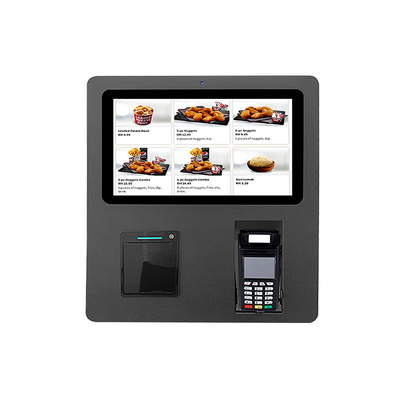 15.6 pulgadas HD capacitiva pantalla táctil fabricante de quiosco de auto-pedido para restaurante / hotel