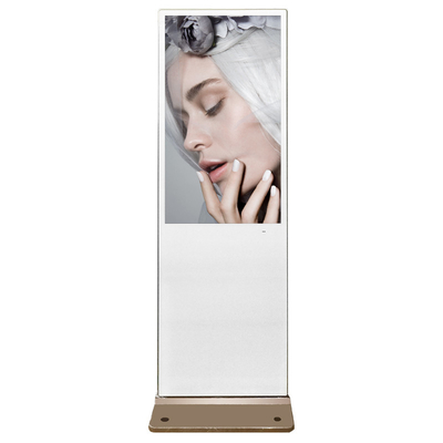 43 pulgadas Wifi Digital Signage Totem Color Dorado Control remoto de Android servidor en la nube