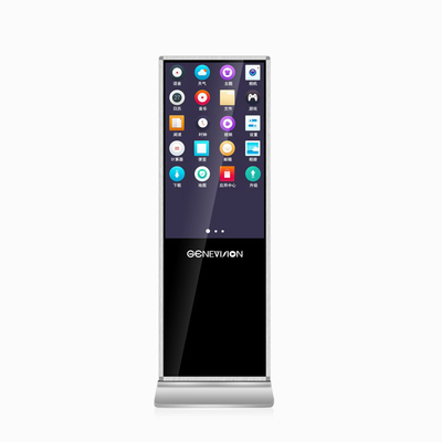 43 pulgadas Totem Super Slim pantalla táctil digital de señalización quiosco con software CMS gratuito