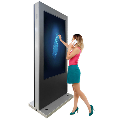 Pantalla táctil vertical exterior de 55 pulgadas Quiosco de publicidad digital Pantalla para ciudad inteligente