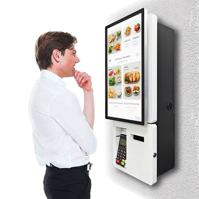 21.5 pulgadas de montaje en la pared Restaurante de autoservicio Quiosco con soporte separado