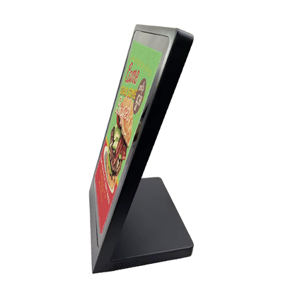 L Forma de 15,6 pulgadas Super delgada pantalla táctil LCD mostrador de publicidad de mesa de quiosco para venta al por menor