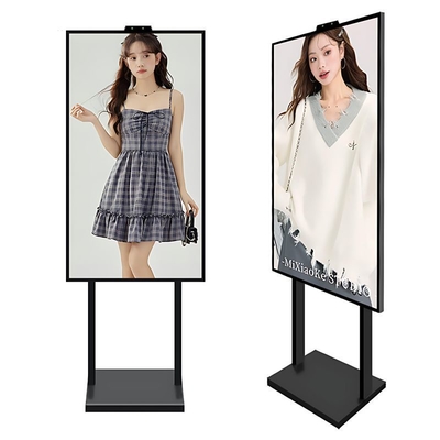 Pantalla LCD de pie de 49 pulgadas de alto brillo para señalización digital y publicidad, quiosco