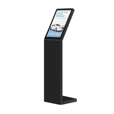 18.5 21.5 Inch Self Service Digital Interactive Information Kiosk L Type Vertical Screen Touch Screen Kiosk White