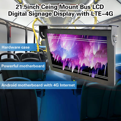 Monitor LCD digital con wifi para autobús, montaje en techo, barra estirada de 29 pulgadas, señalización digital Android, red inalámbrica, con opción 4G
