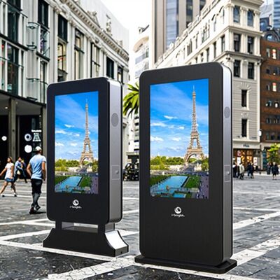 Quiosco impermeable al aire libre del jugador del anuncio de TV 4K LCD de la pantalla táctil de la señalización digital de 55 pulgadas