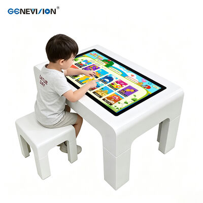 32 43 55 Inch Kids Mesa de juegos interactiva con 10 puntos PCAP capacitivo pantalla táctil quiosco de diseño a prueba de agua