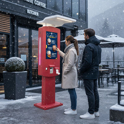 Quiosco de autoservicio IP65 a prueba de agua con dosel y quiosco de auto-pedido RFID para pedidos de comida al aire libre
