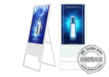 Soporte portátil de la publicidad del LCD de 55 pulgadas, pantalla táctil montada en la pared del quiosco de 10 puntos