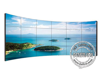 la pulgada video 4*8 de la pared 55 de la señalización de 10W Digitaces curvó la pantalla táctil ultra grande de Samsung IR