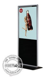 quiosco derecho de la pantalla táctil del piso 55inch, señalización del LCD Digital para hacer publicidad del jugador