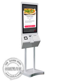 Pantalla táctil capacitiva de 27 pulgadas del restaurante del uno mismo del quiosco fino estupendo del servicio con el sistema de Android 7,1