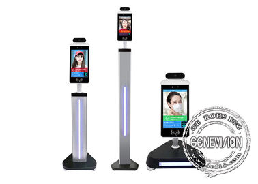 Capacidad facial del dispensador del desinfectante del termómetro 1000ml del reconocimiento del paso del hospital del sistema elegante del control de acceso