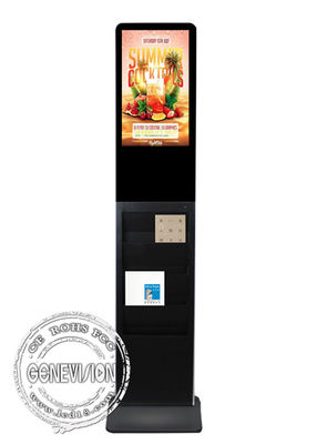 22 quiosco de la pantalla LCD táctil de la pulgada 1080P con el estante de librería