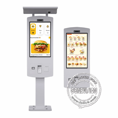 Lector de huellas de palma Android 10.0 IP65 Pantalla táctil McDonalds Máquina de pedido de autoservicio Google Smart Tap