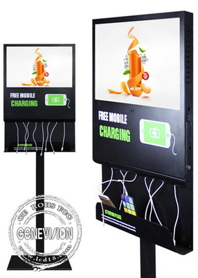 Teléfono comercial de los 21.5in que carga la señalización del LCD Digital
