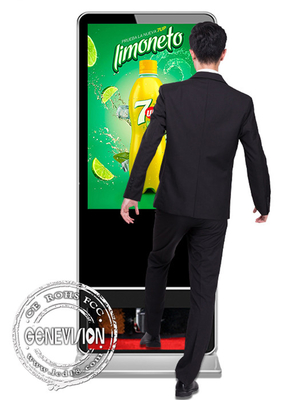 Tótem de la señalización de Digitaces del quiosco de la publicidad de Android LCD del pulidor de los zapatos 55 pulgadas