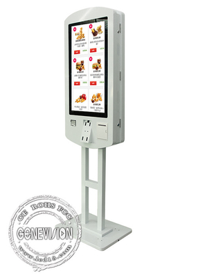 Quiosco de pedido automático de dos lados de 32 pulgadas con integración de POS, pantalla táctil, pago e impresora térmica